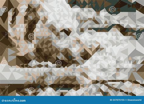 Mosaic Art Shapes Abstracts Backgrounds Stock Illustration