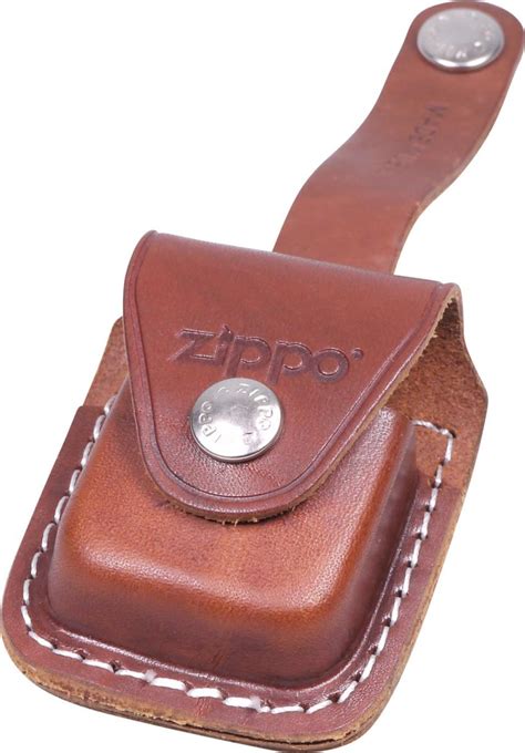 Org.ZIPPO cr.geb. im Set m. ZIPPO Ledertasche braun/Schlaufe - Zippo ...