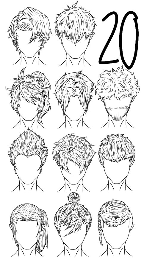 Top 58+ anime hair drawing reference super hot - in.cdgdbentre