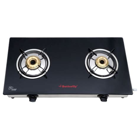 Butterfly Reflection Glass Top Burner Gas Stove