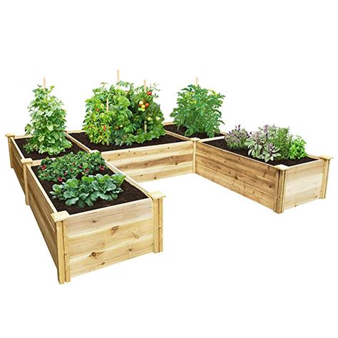 Amazon.com: Greenes Fence Premium Cedar Raised Garden Bed 8 ft. x 8 ft ...