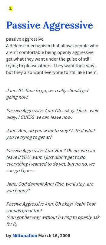 Passive Aggressive Definition