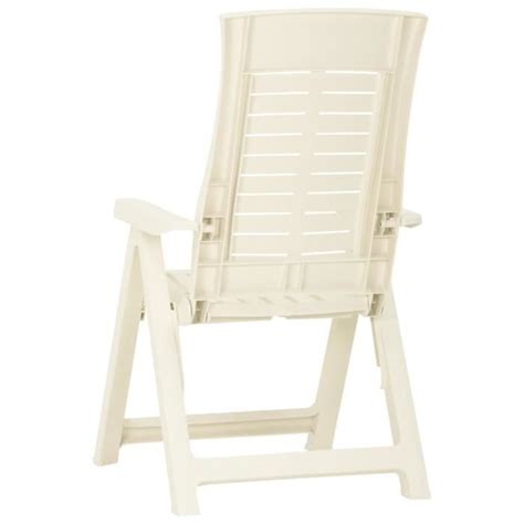 Chaises Inclinables De Jardin Pcs Plastique Blanc Surenhap