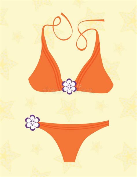 Orange Bikini Stock Vector Illustration Of Outfit Bikini 32394095