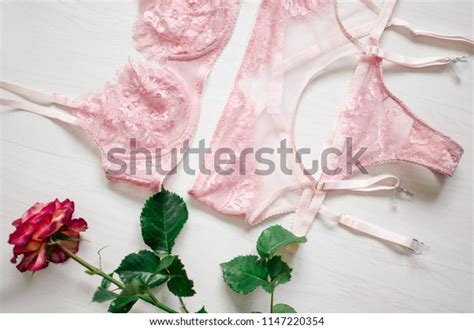 Sexy Pink Lingerie Set Stocking Suspender Stock Photo Shutterstock