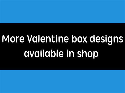 Valentine Mailbox Valentine Box Template DIY Valentine Box - Etsy