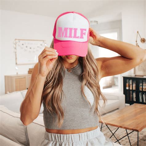 Milf Hat Mom Hat Meme Hat Trucker Hat Trendy Foam Trucker Hat Trucker Hats Gift For Wife