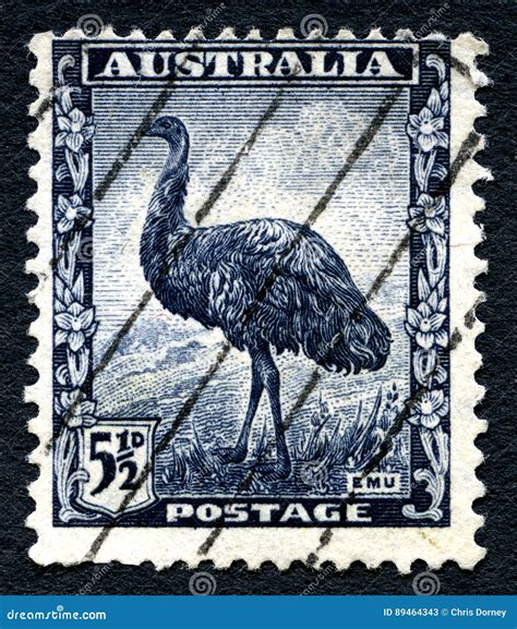 Emu Australian Postage Stamp Editorial Stock Photo Image Of Icon