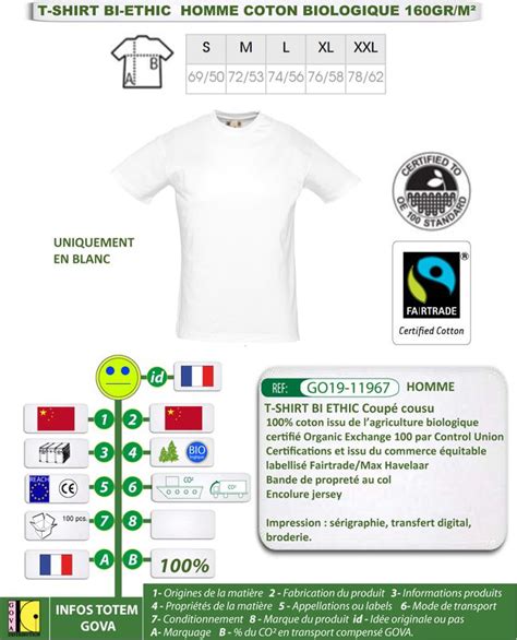 t shirt publicitaire homme en coton biologique et commerce équitable