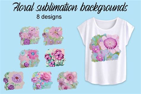 Floral sublimation backgrounds