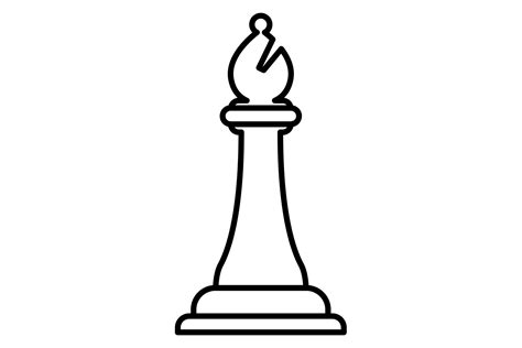 Bishop Line Icon. Chess Strategy Symbol. Graphic by microvectorone ...