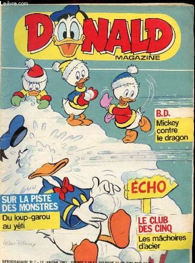 Donald magazine année 1987 Hebdomadaires n2 5 13 16 22