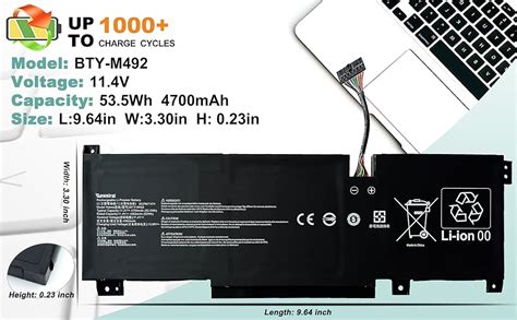 Amazon BOWEIRUI BTY M492 Battery For MSI WF66 WF76 11UI 11UJ