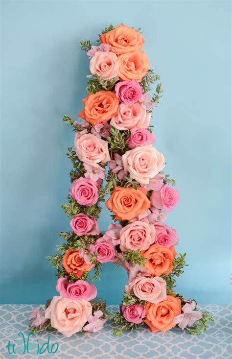 How to Make a Giant Floral Monogram Letter | Tikkido.com