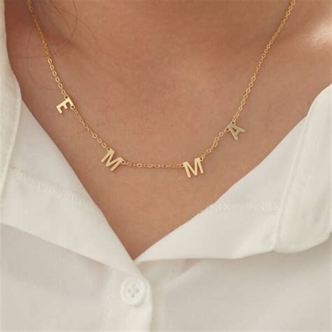 Collier Pr Nom Avec Lettres S Par Es Zymala