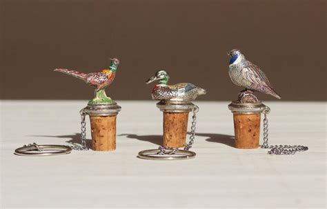 Three Handpainted Metal Bird Bottle Stoppers Etsy Bottle Stoppers