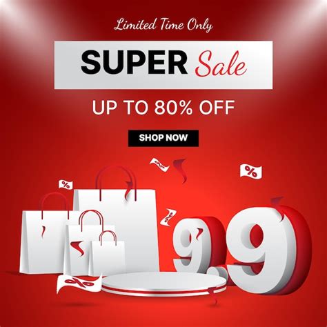 Premium Vector 99 Sale Banner Social Media Post Design Template