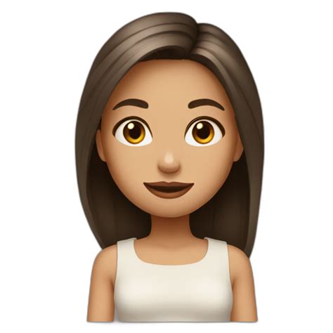 Jolie Fille Cheveux Courts Brun Ai Emoji Generator