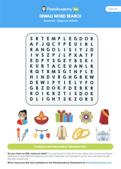 Diwali Word Search Flashacademy®