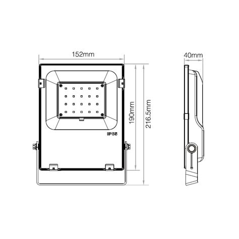 Foco Proyector RGB CCT Nichia Led 20W RF