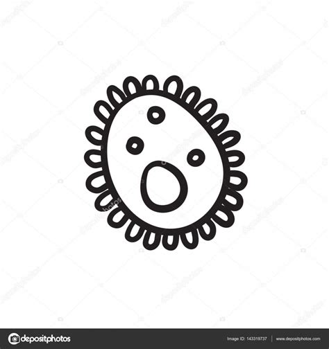 Bacteria Sketch Icon Stock Vector Visualgeneration