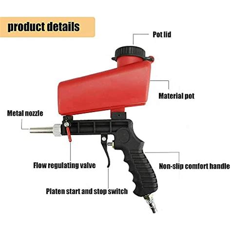 Air Sandblasting Gun Portable Handheld Sandblaster Psi Gravity