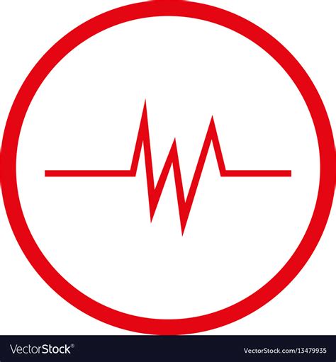 Pulse Signal Rounded Icon Royalty Free Vector Image