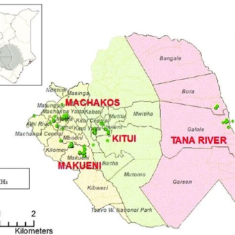 Distribution Of Sampled Households Hh In Tana River Makueni