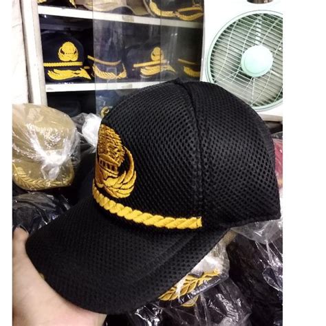 Jual Topi Jaring Korpri Gol Hitam Dan Keki Free Nama Bordir Shopee