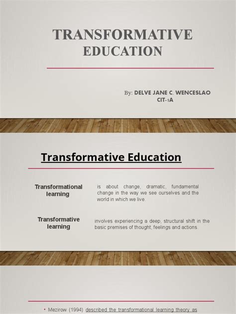 Transformative Education Ppt Gf Pdf Psychology Neuroscience