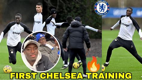 Pape Daouda Diong First Training At ChelseaSpotted Ar Stamford Bridge