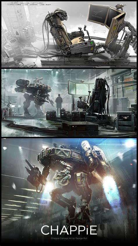 Chappie Concept Art By George Hull Concept Art World Concept Art World Concept Art Robot