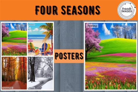 Four Seasons Posters Graphic By Printable Images · Creative Fabrica