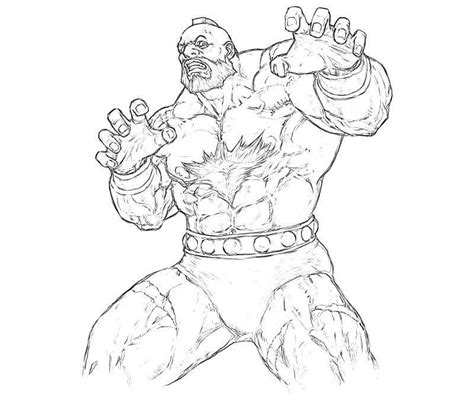 Street Fighter Zangief A O Para Colorir Imprimir E Desenhar Colorir Me