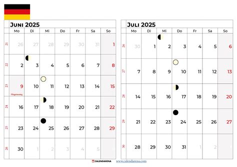 Kalender Juli 2025 Deutschland Zum Ausdrucken