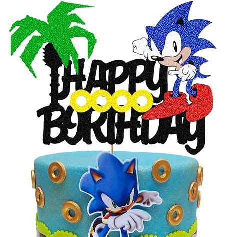 Amazon Blue Hedgehog Happy Birthday Cake Topper Sonic Birthday My Hot