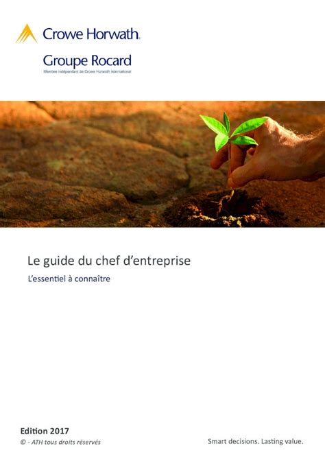 Pdf Le Guide Du Chef Dentreprise Groupe Rocard La Facture