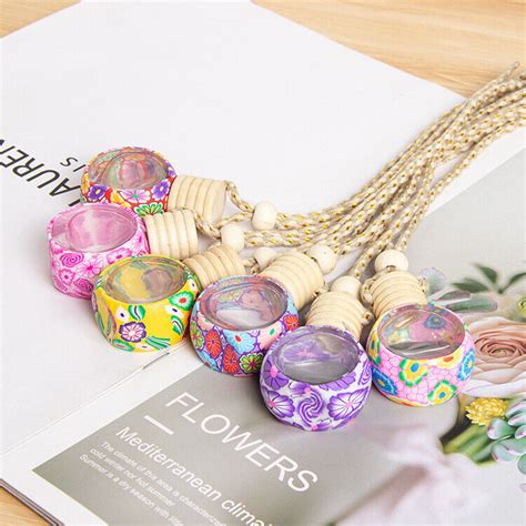 Pcs Car Hanging Perfume Pendant Fragrance Air Freshener Empty Glass