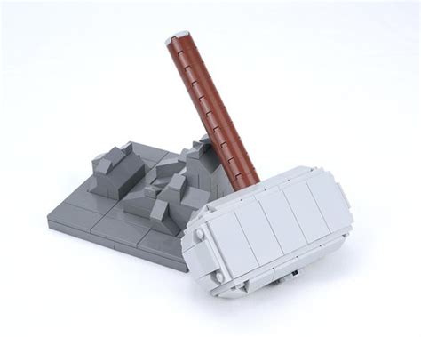 Lego Moc Thors Hammer Mjolnir Desktop Build By Lioncity Mocs