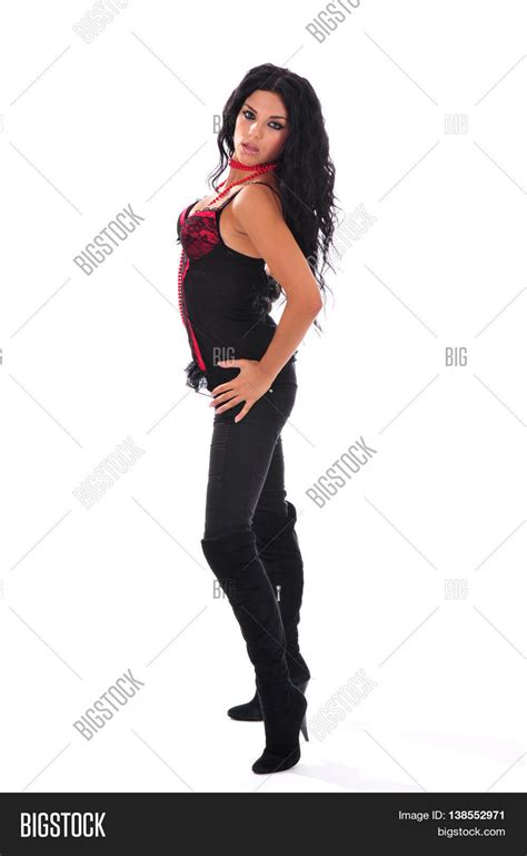 Sexy Brunette Red Image Photo Free Trial Bigstock