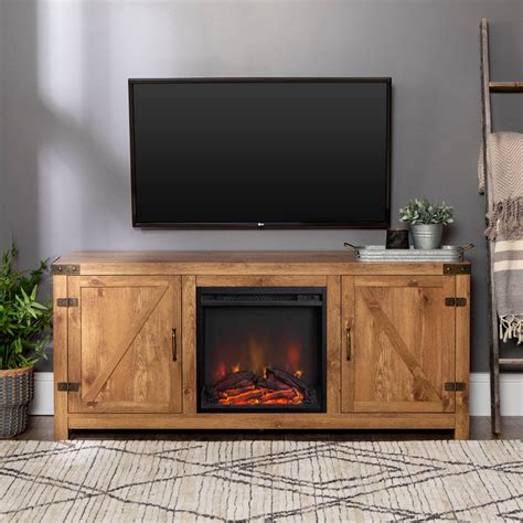 Walker Edison Furniture Company 58 in. Rustic Electric Fireplace TV ...