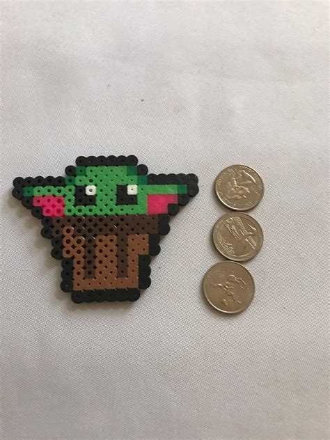 Baby Yoda Perler Bead Toy Etsy