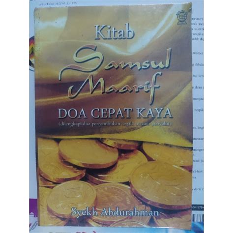 Jual Kitab Samsul Maarif Doa Cepat Kaya Syekh Abdurahman Ori Shopee