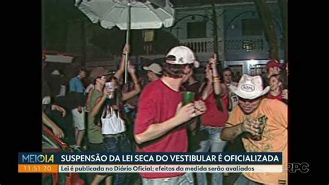 Prefeito Sanciona Lei Que Suspende Lei Seca No Vestibular Da UEM