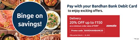 Zomato Delivery Offer | Bandhan Bank