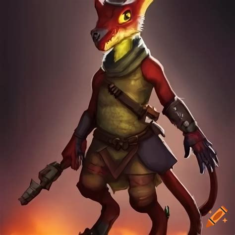 Anthropomorphic Kobold Adventurer In A Sharp Art Style Hd Hi Res Ultra