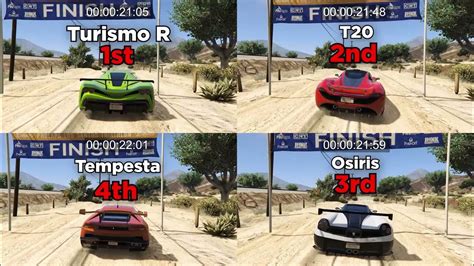 Turismo R Vs T20 Vs Tempesta Vs Osiris Which Is Best Car Gta 5