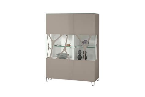 LEONARDO Living Sideboard CUBE Living Glas Palazzo Mit Beleuchtung