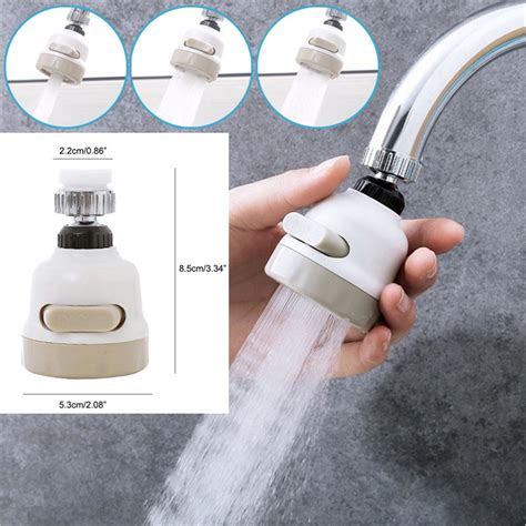 3 Modes Anti Splash Water Saving Faucet Aerator 360 Degree Swivel