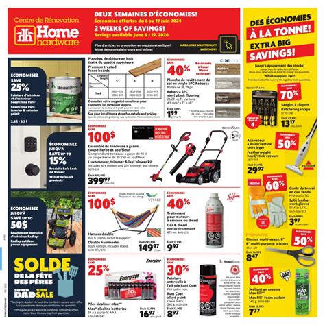 Circulaire Home Hardware Centre De R Novation Du Au Juin